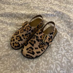Seattle Slingback Clogs Leopard Print Calf Hair Mules Free People